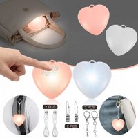 1/2/4Pcs Handbag Night Light Heart-Shape Purse Light LED Automatic Sensor Rechargeable Touch Wallet Tote Bag Mini Light Keychain