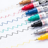 1pc Paint Marker Pen DIY Reflective Paint Metallic Pen Permanent Gold SILVER Marker Touch Up,School Model Painting