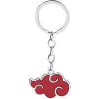 Japanese Anime Cosplay Akatsuki Red Cloud Logo Keychain Metal Unisex Pendant Fashion Jewelry Keychain for Men and Women