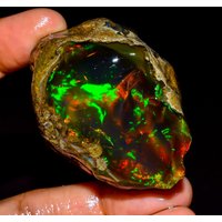 AAA+ Naturalny Etiopski Opal Surowy Ognisty Opal z Efektem Zmiany Koloru do Wyrobu Biżuterii, Kamień Szlachetny dla Kolekcjonerów, Losowo Wybrany
