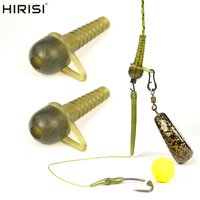 Hirisi 20pcs Carp Fishing Rubber Lead Clips with Run Rig Rings High-Quality Rubber Durable Carp Fishing Tackle Anglers AH052S