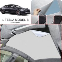 Car Suede Fabric Electrostatic Adsorption Sunroof Sunshade Auto Anti-UV For TESLA MODEL S 2018-2026 Heat Insulation Skylight