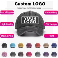 SLECKTON Custom Cap Logo Embroidery Retro Baseball Cap for Men and Women DIY Design Letter Hat Customize Graphic Print Wholesale image 4