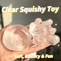 Ultra Clear Coconut Oil Squishy Ball TPR Moldable Soft Fidget Toy Slow Rebound Stress Relief ASMR Decompression Desktop Prank