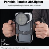 FOTGA Universal Smartphone Cage Video Rig with Handles 67mm Filter Adapter Phone Cage For Filmmaking Video Recording Stabilizer