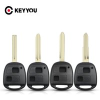 KEYYOU For Toyota Camry Rav4 Corolla Prado Yaris Tarago Cruiser Land 2 Buttons TOY41/TOY43/TOY47/TOY48 Blade Remote Key Shell