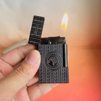 Luxury brand custom-made lighter, Black Hawk series, features a loud ignition sound, and includes custom accessories.