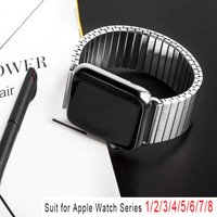 Elastic Band For IWatch 38mm 40 44 42 41 45 46 49mm Woman Stainless Steel Strap For Apple Watch Series 12 11 10 9 8 6 5 4 7 SE