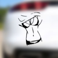 1PC Fashion Girl Body Outline Waterproof Sticker, Vinyl Decal for Car Window Body Helmet Decor