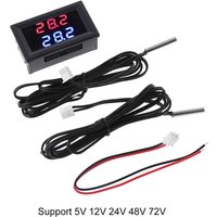Digital Thermometer Car Auto Temperature Gauge Dual Display, Monitor with 2 NTC Waterproof Probes for Vehicle Drop ship