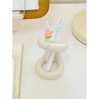 Novelty Simplicity Knot Series Ceramic Pen Holder Storage Stand Desktop Decoration Storage Cartridge Learning Gift