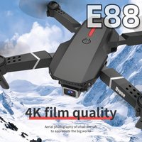 Nowy dron E88 z 2026 roku | Transmisja obrazu z dwóch kamer w czasie rzeczywistym | Optyczny system utrzymywania wysokości, składany, przenośny, idealny na prezent świąteczny.