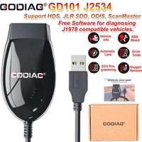 GODIAG GD101 openport 2.0 J2534 jest kompatybilny z Honda HDS 3.104.024, Toyota Techstream V17.30.011, JLR SDD, Forscan 2.3.