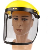 Garden Grass Trimmer Safety Helmet Hat with Full Face Mesh Visor for Logging Brush Cutter Forestry Protection Full Face Shield