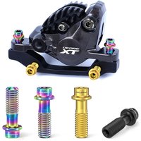 AliExpress RISK Risk 4PCS M6X18mm Bicycle Screws Hollowed Out Disc Brake Fixing Bolts Titanium Mountain Bike Brake Clamp Cycling Accessories
