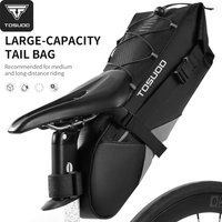 TOSUOD Bicycle Rear Bag 10L Capacity Waterproof Bike Bag for MTB Road Bike Tail Bag Long-distance Cycling Travel Saddle Bag