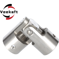 veekaft 304 stainless steel universal joint coupler 6/8/12/14/15/16/18/20/22mm cross universal joint single precision coupling