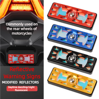 Chekis Is Suitable for Honda Nss350 750 Forza300 Adv350 Cross Cub110 Cbr650R Modified Accessories Rear Wheel Reflective Plate Aluminum Alloy Night Driving Luminous Warning Strip Light Reflector