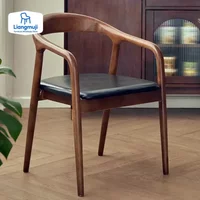 New Chinese-style solid wood dining chair, home armrest backrest, black walnut desk, Comet armchair, master, tea stool. chaise