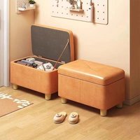 Multipurpose Storage Stool Small Ottoman for Living Room Home Shoe Bench with Storage