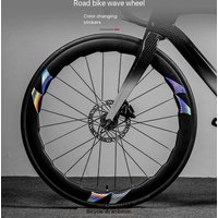 Road Bike Wave Wheel Set Sticker Decorative Decal Bicycle Rim Color Change Sticker Film Waterproof Stickers Bicycle Accessories
