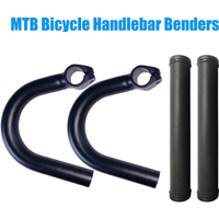 Bicycle Vice Bar Ends Handlebar Mountain Bike Conversion Road Bike Bent Handlebar Aluminum Alloy Bent Bar Auxiliary Handlebar