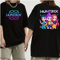 HUNTRIX K-pop Demon Hunter Anime T-shirt Harajuku O-neck Casual Shirt Fans Gift Aesthetic Graphic T Shirts Women Clothes Tops