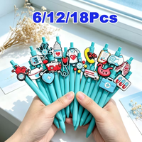 6/12/18 Pcs Funny Blue Nurse Ballpoint Pens Gift For Teacher Student Valentine’s Day Cute Cosplay Desk Accessories Office School