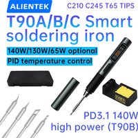 ALIENTEK T90B Lötkolben mit Hochpräziser Temperaturregelung 80-450 ℃ 140W Professioneller Reparaturbegleiter C245 C210 Werkzeuge