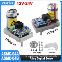ASMC-04A ASMC-04B High Power High Torque Alloy Digital Servo 12V-24V 110/180kg.cm for Large Industrial Robot RC Gimbal Boat Car