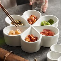 Creative Ceramic Insulation Platter Hotel Restaurant Artistic Conception Dish Cold Dish Plate High-end Tableware Snack Plate