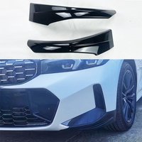 For BMW 3 Series G20 G21 M Pack Facelift 2022-2024 Car Front Bumper Lip Spoiler Splitter Diffuser Front Side Canards Bodykit