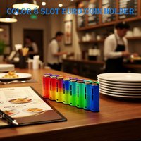 Color Portable Multi Slot Euro Coin Holder Coins Dispenser Collector Storage Box For Waiter Driver Home Shop Money Safe Box