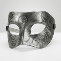 Masquerade Half Face Mask Retro Gold And Silver Halloween Cosplay Party Gentleman Photo Props Carnival Decor