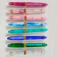 Kaigelu 356 Resin Fountain Pen with Gold Clip, EF/F/M Nibs, Beautiful Five-Color Writing Pen, Office Business Home Gift Ink Pen