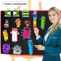 14Pcs Number Blocks Felt Craft Kit, Math Cartoon Props for Classroom Education,Family & Parent-Child Interactive Learning Toy