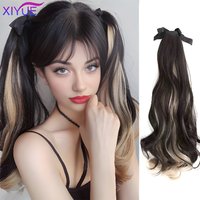 XIYUE Horsetail wig piece female cross dye bandage horsetail JK Pigtail soft sister horsetail braid