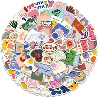 90PCS Cute Smile Flower Stickers Cartoon Motivational Stickers for School Teacher Kids Student Stationery Stickers Kids Toys
