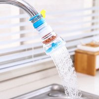 Extended Rotatable Water Tap Splash Filter Head Kitchen Water Saving Spray Nozzle Tap Extension Sprayer Filtration Clean Water
