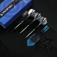Huanqu Tungsten Steel Soft Tip Dart Set, 18 Grams with 80% Tungsten Content, Professional Competition-Grade Soft Tip Dart Set, Includes Three Extra Dart Shafts, Three Dart Wings, and 20 Safety Soft