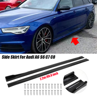 Akcesoria Audi A6 S6 C7 C8 S-Line Czarny Połysk 2m/86.6" 8szt. ABS Nakładki Progowe Listwy Boczne