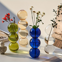 Nordic Glass Bubble Vase - Clear Hydroponic Planter for Home Desk Decor, Cute Simple Gift Idea & Flower Arrangement Decoration