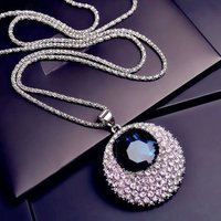 Fashion Geometric Sweater Chain Alloy Women High-end Feeling Light Luxury Versatile Long Necklace Charm Jewelry