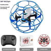 Yl16 Remote Control Flying Ball Drone Football Shaped Quadcopter Anti Collision Anti Drop Colorful Led Lights Indoor Outdoor Toy