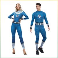 Cosplay Movie The Fantastic Four 4 Cosplay Costume Zentai Bodysuit Susan Reed Richards Jumpsuit Costume Halloween Party Catsuit