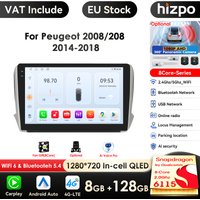 2 Din Android 14 Auto-Multimedia-Player für Peugeot 208 2008 Serie 2012–2018 Navigation GPS AutoRadio Stereo DSP BT SWC DVR Cam