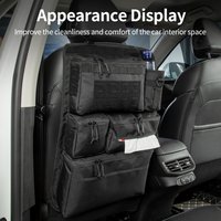 Vehicle mounted rear tactical storage bag designed for storing fishing equipment and cables. Suspended multifunctional