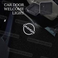 1/2Pcs For Qashqai j10 j11 Logo Car Door LED Lamps Projector HD Sensing Courtesy Welcome Light Auto Accessories