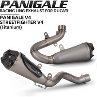 Streetfighter V4 Exhaust Pipe For Ducati Panigale V4 V4R Street Fighter V4S 2018-2024 Motorcycle Exhausts Pipe Slip on Line Tube