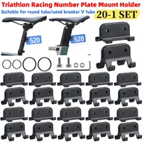 20-1SET Triathlon Racing Number Plate Mount Holder Racing Cards Seatpost Mount Racing Number Plate Mount Hanger for Road Bicycle